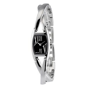 Ladies`Stainless Steel Twist Bracelet Watch