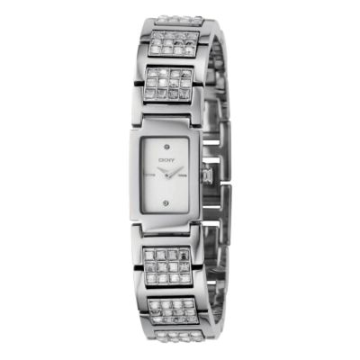DKNY Ladies`Stainless Steel Stone Set Bracelet Watch