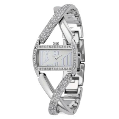 Ladies`East West Stone Set Bracelet Watch