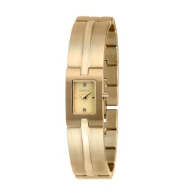DKNY Ladies' Gold Plated Stone Set Bangle Watch - Product number 6679056