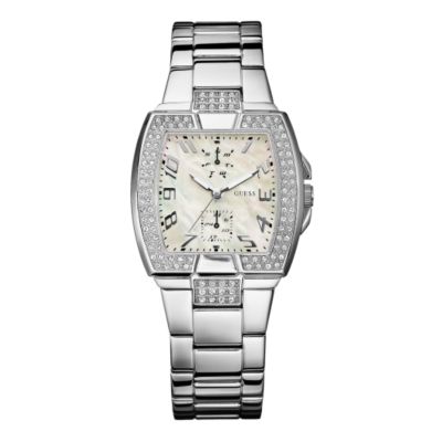 Guess Ladies' Stone Set Stainless Steel Bracelet Watch - Product number 6679188