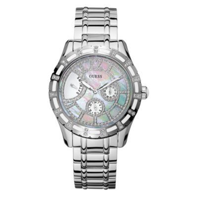 Guess Ladies' Stone Set Stainless Steel Bracelet Watch - Product number 6679374