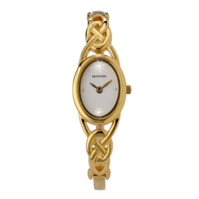 Sekonda Ladies' Diamond Set Gold-Plated Bracelet Watch - Product number 6679528