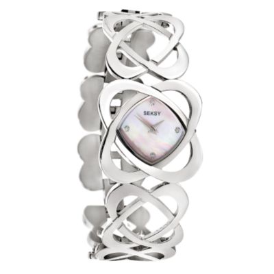 SEKSY by Sekonda  Hidden Heart Pink Dial Bangle Watch
