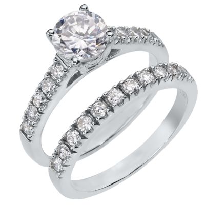 Platinum Plated Silver Bridal Set Large - Product number 6683053
