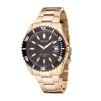 Accurist Men's Rose Gold Bracelet Watch