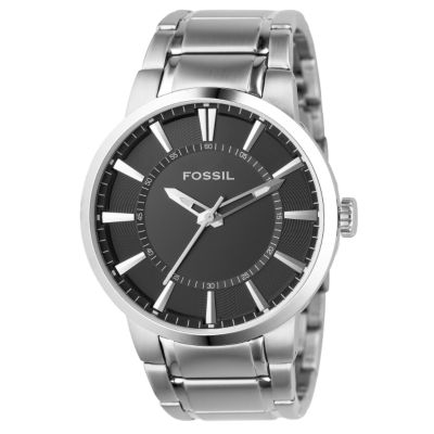 Fossil Men's Stainless Steel Black Dial Bracelet Watch - Product number 6692974