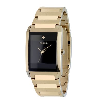 Fossil Men's Gold Plated Diamond Set Bracelet Watch