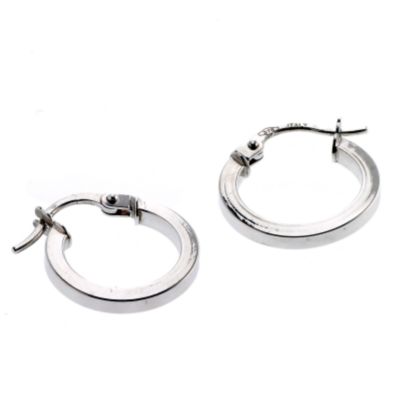 9ct white gold 10mm creole earrings - Product number 6693784