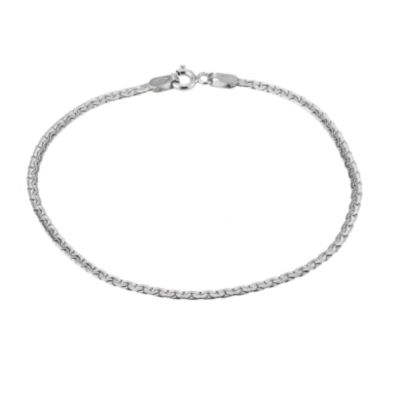 9ct White Gold Herringbone Bracelet