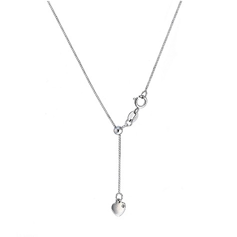 Unbranded Platinum 20 sliding adjuster necklace