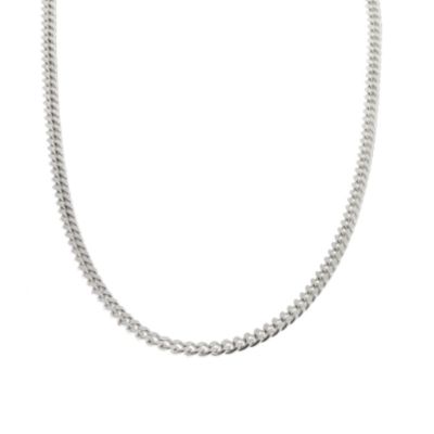 Men's Silver Fine Curb Chain 22'