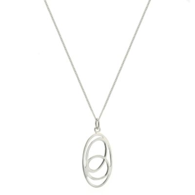 Silver Oval Abstract Pendant - Product number 6714943