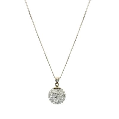 sterling Silver Glitter Ball Pendant