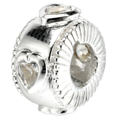 Truth Sterling Silver Cubic Zirconia Barrel Charm