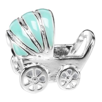 Truth Sterling Silver Blue Enamel Pram