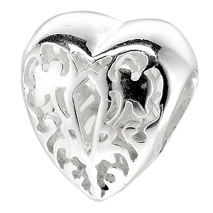Truth Sterling Silver Filigree Heart Charm
