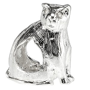 Truth Sterling Silver Diamond Eye Cat Charm
