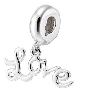 Truth Sterling Silver Drop Love Charm