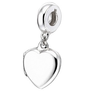 Truth Sterling Silver Drop Heart Charm