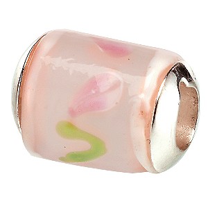 Truth Sterling Silver Pink Glass and Green