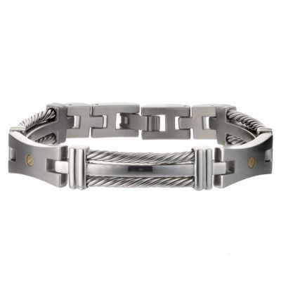 Titanium and yellow gold bracelet - Product number 6721370