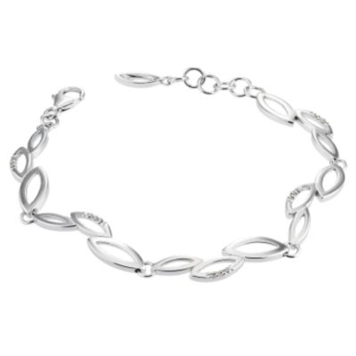 Hot Diamond Sterling Silver Leaf Bracelet