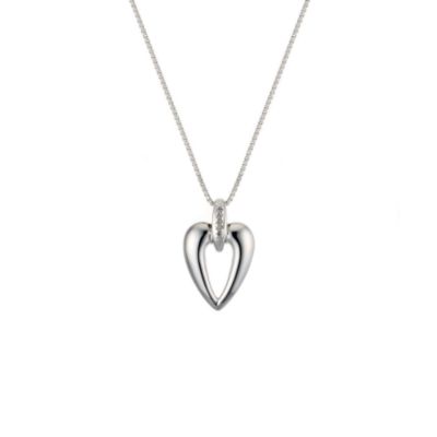 Hot Diamond Sterling Silver Diamond Open Heart