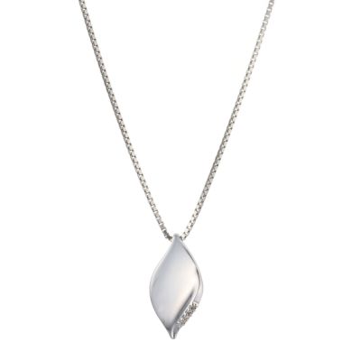 Hot Diamonds Sterling Silver Leaf Pendant