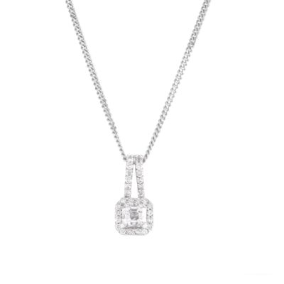 Octelle 18ct white gold half carat diamond pendant - Product number 6723470