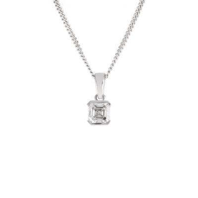 Octelle 18ct white gold half carat diamond pendant - Product number 6723756