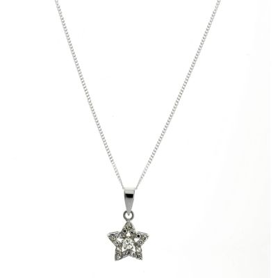 sterling Silver Cubic Zirconia Star Pendant