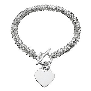 Silver Heart Charm Candy Bracelet
