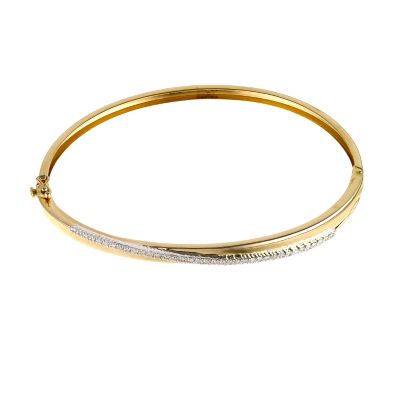 9ct gold diamond bangle - Product number 6724299