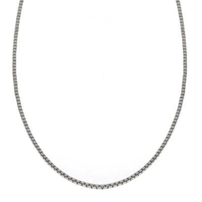 Sterling Silver Box Chain Necklace 20`