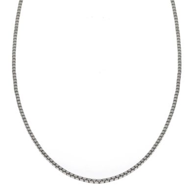 H Samuel Sterling Silver Box Chain Necklace 20`