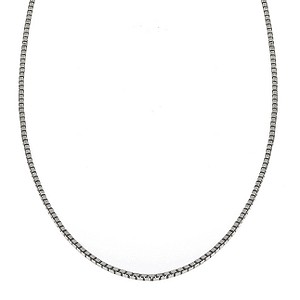 H Samuel Sterling Silver Box Chain Necklace 20`