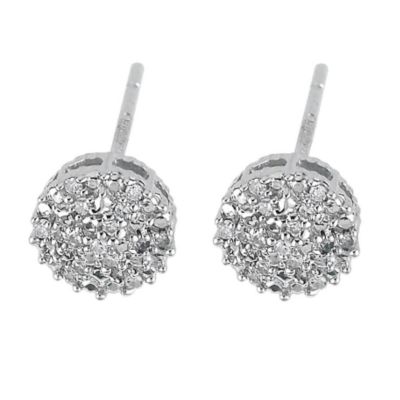9ct white gold diamond stud earrings - Product number 6724361