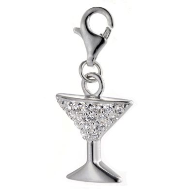 Sterling Silver Cubic Zirconia Champagne Glass