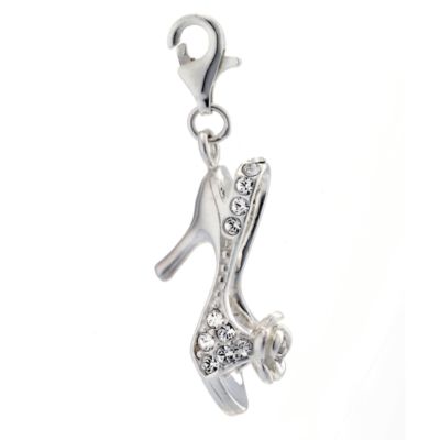 sterling Silver Cubic Zirconia Shoe Charm