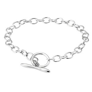 sterling Silver Hoop T-Bar Bracelet