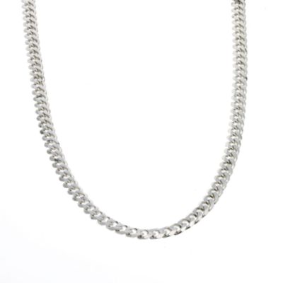 Silver Mens Light Curb Chain