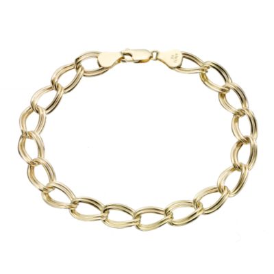 H Samuel 9ct yellow Gold 8` Double Oval Curb Bracelet