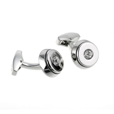 Cross conical crystal cufflinks