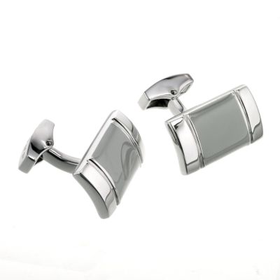 cross frost steel cufflinks