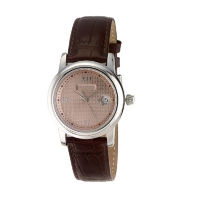 Cross Chicago men's round dial brown leather strap watch