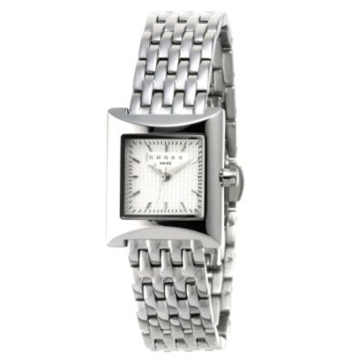 Cross Manhattan ladies' square dial stainless steel bracelet watch - Product number 6737021