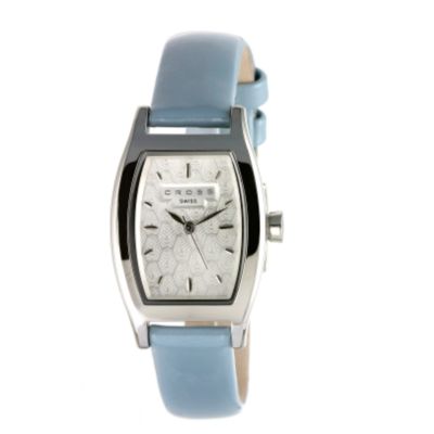 cross Paris ladies blue leather strap watch