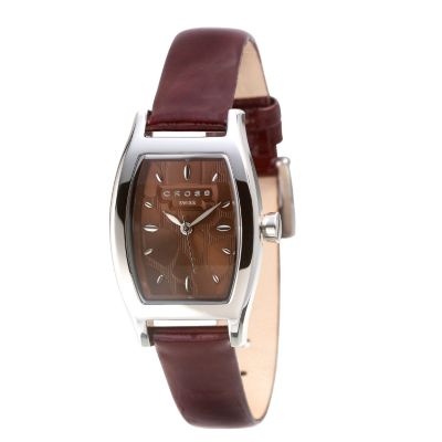 cross Paris ladies brown leather strap watch