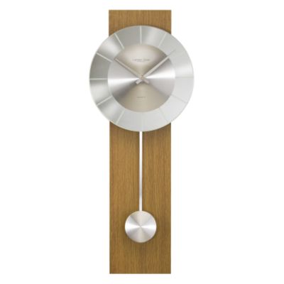 Oak Finish Pendulum Wall Clock